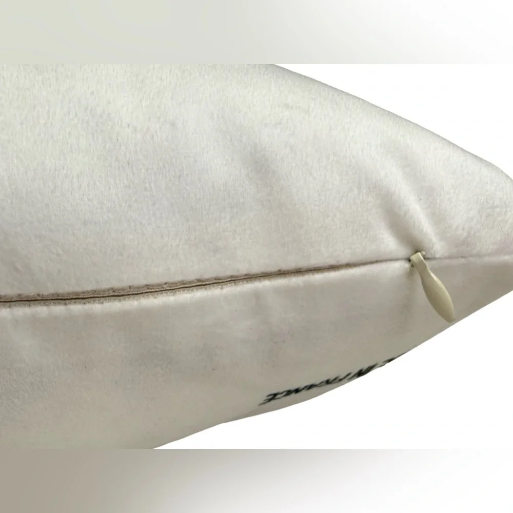 World Traveler Collection NWT Stunning Cream & Browns Velour 16” x 16” Pillow - Picture 5 of 8